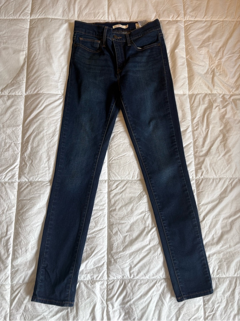 Dark Blue Slimming Skinny Jeans - Women - Picture 5 of 7